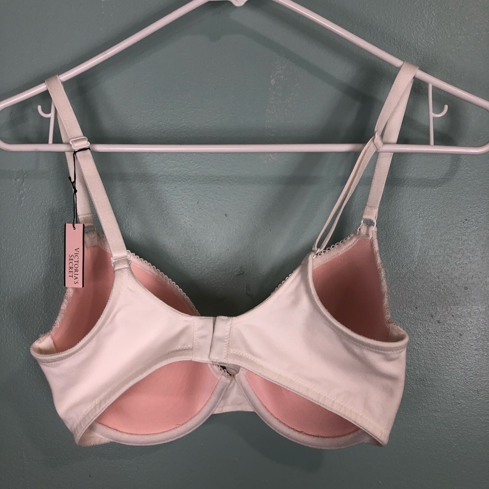 Victorias Secret White Pink Polka Dot Bra‎ - Picture 3 of 4